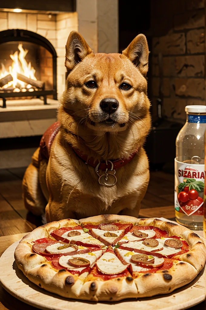 Doge with pizza