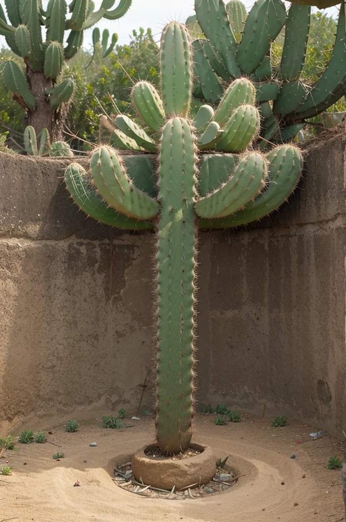 A cactus combine with a liquid