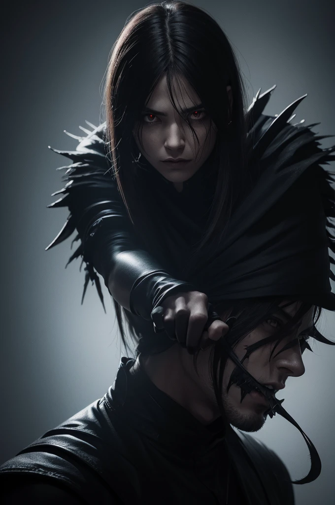 create images of dark, dangerous person