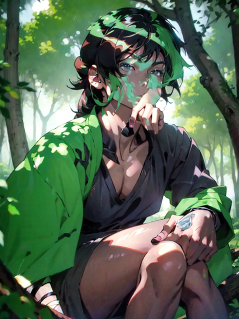 ((cpzrinn)), (face photo: 1.5), 1 man, fashion photoshoot, ultra high definition, realistic, perfect hands, dynamic angle, dynamic pose, (sitting under a big tree: 1.5), ((perfect sunset)), ((wonderful natural lighting)), ((Masterpiece)), ((best quality)), (Anime:2.0), (super detail:1.5), (High Definition:1.5), (Professional Photography:1.3), (Beautiful:1.2), (Beautiful face:1.2), ((Detailed background:1.3)), (Vibrant colors:1.2), (Sharp focus:1.2), (Soft lighting:1.1), (Dynamic composition:1.1)