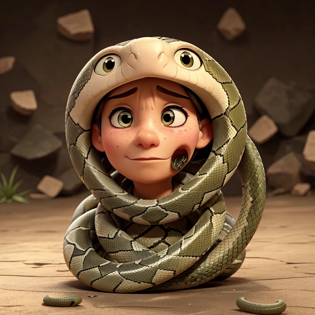 Snake crying sad tears 