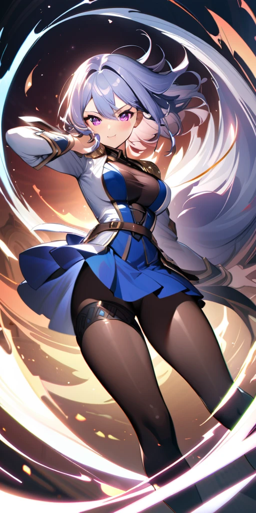 ((Highest quality、masterpiece、anime style、best quality、high resolution、8k、detailed、ultra-detailed:1.3))、Long legs、Sharp focus:1.2, Beautiful woman with perfect figure:1.4、(Smiling:1.2), double eyelid、30-year-old female、Sexy pose、((((Close your mouth、One Woman、メイド:1.5)))),The background is a different world、movement,dynamism、ファイティングポーズ