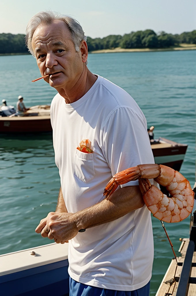 Bill murray eating shrimp