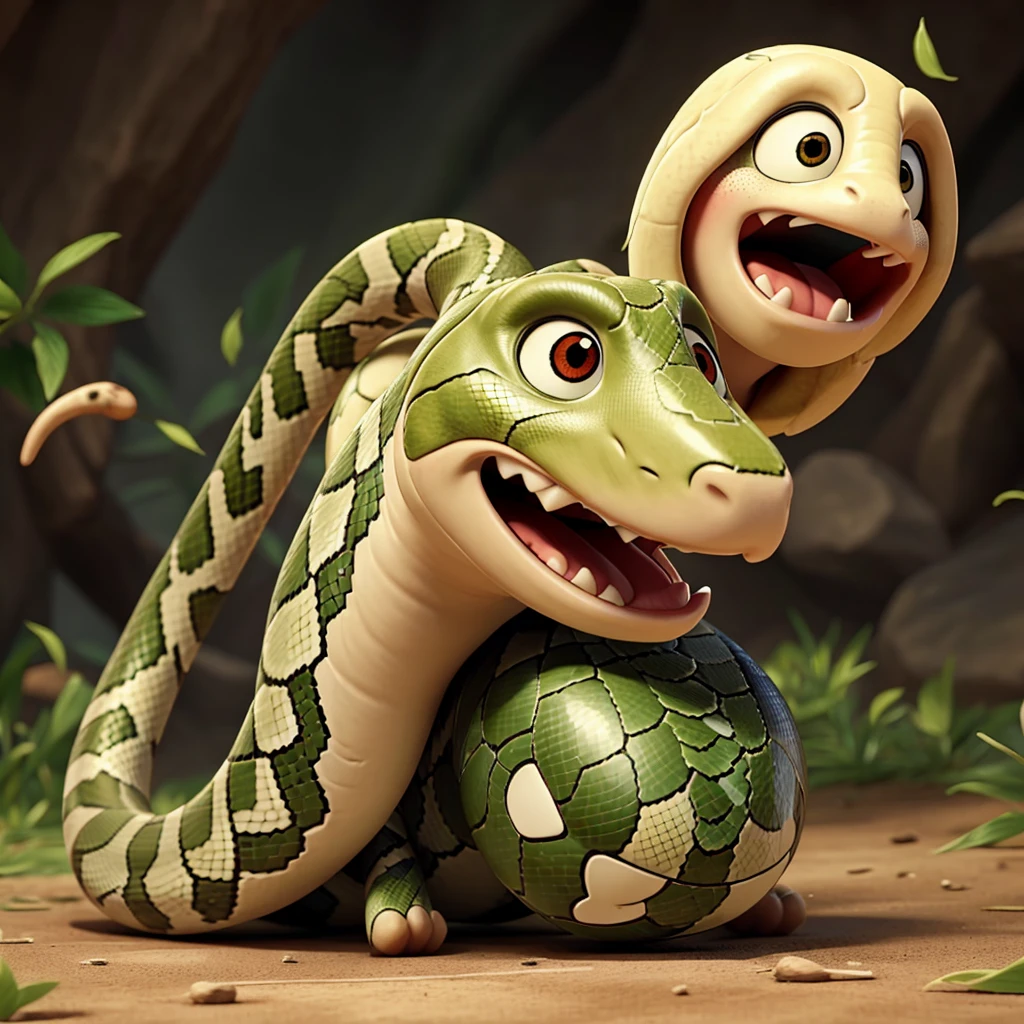 Sad snake cry tears 