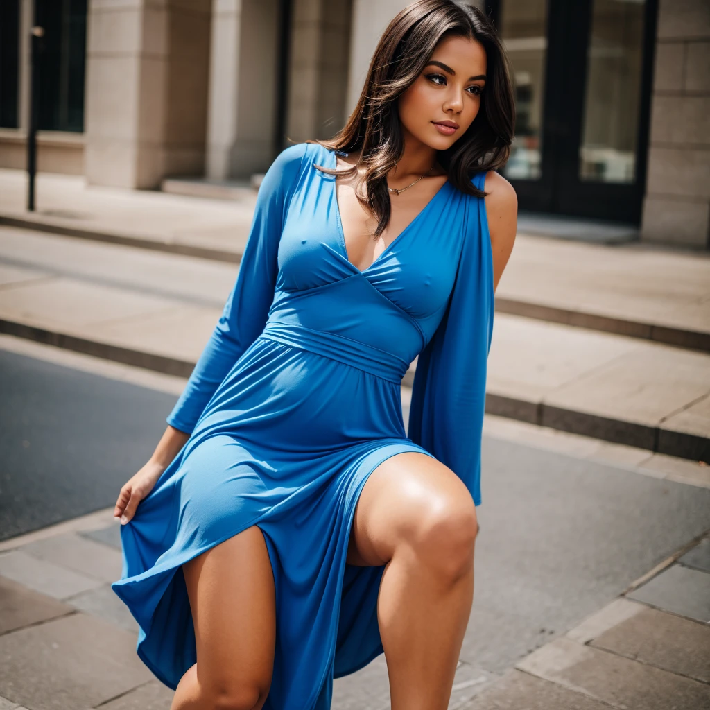 1 , blue dress