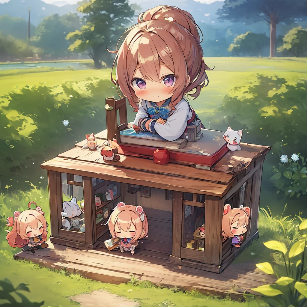 (masterpiece)), ((best quality)), (ultra-detailed), ((kawaii)), cute, (lovely), illustration, anime style, (chibi:1.2), Mysterious small animal I have never seen before, (Small creatures)