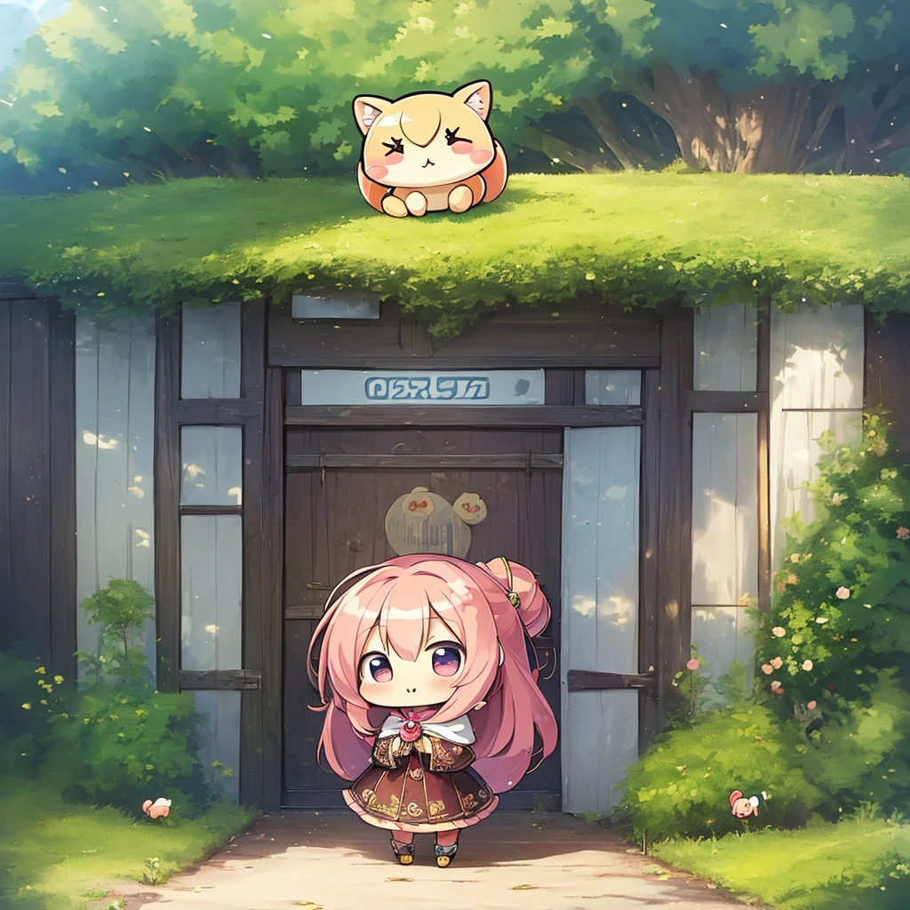 (masterpiece)), ((best quality)), (ultra-detailed), ((kawaii)), cute, (lovely), illustration, anime style, (chibi:1.2), Mysterious small animal I have never seen before, (Small creatures)