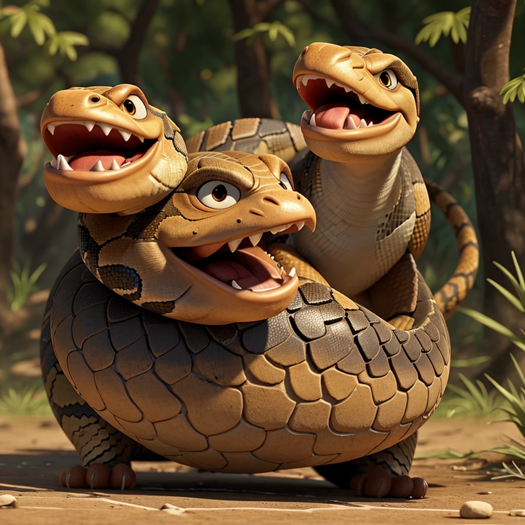 Furious angry snake