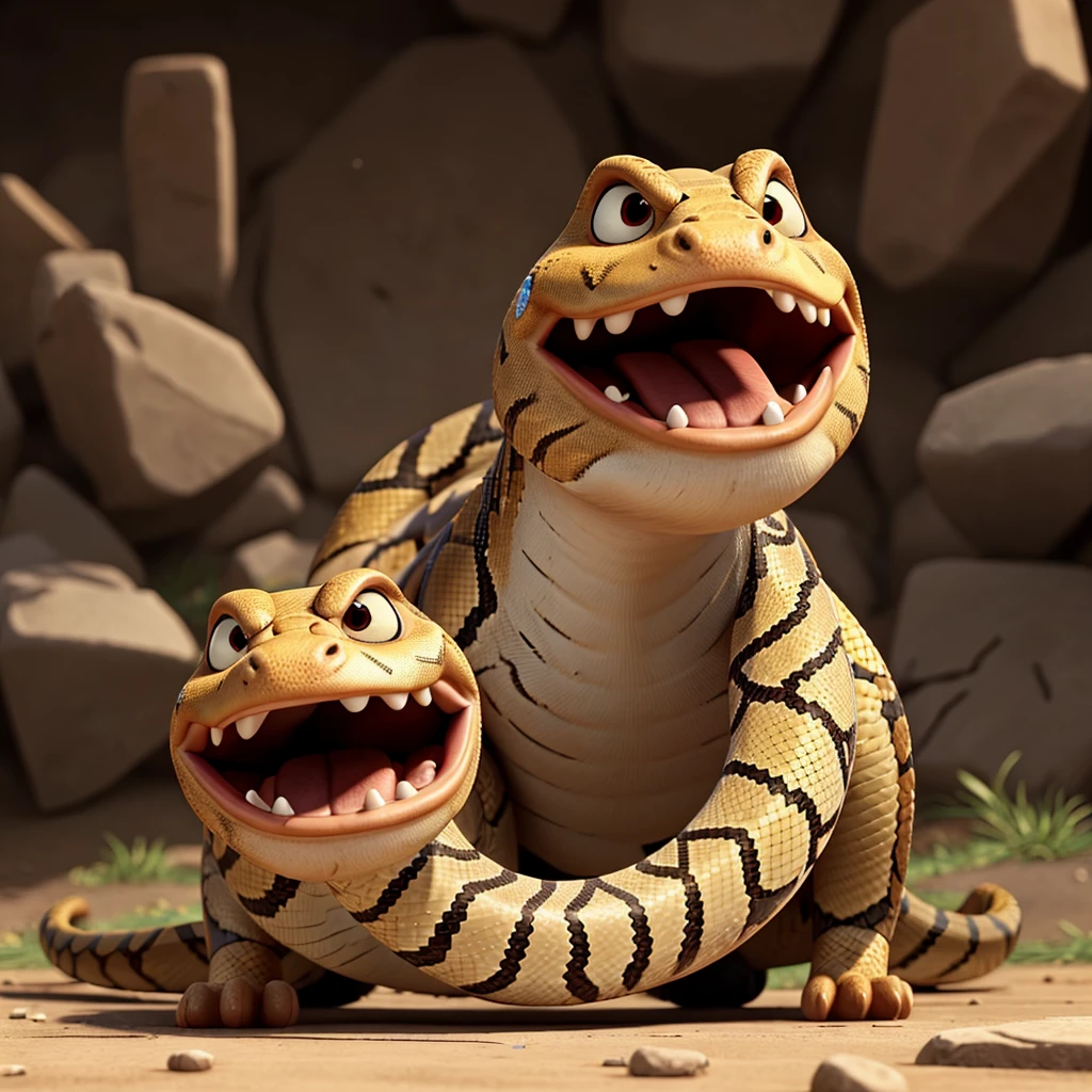 Furious angry snake