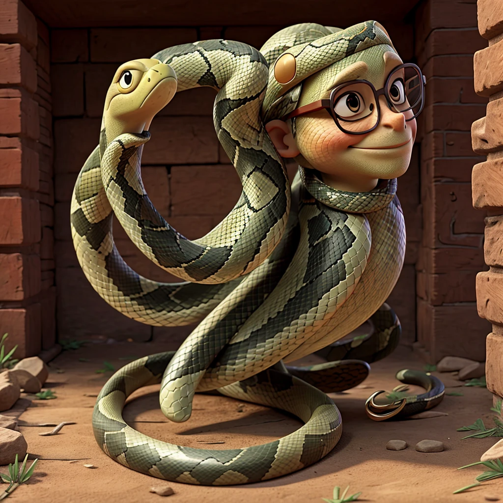 Snake with glasses 