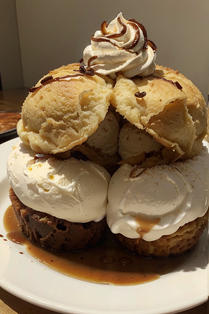 Fried ice cream in 2d form