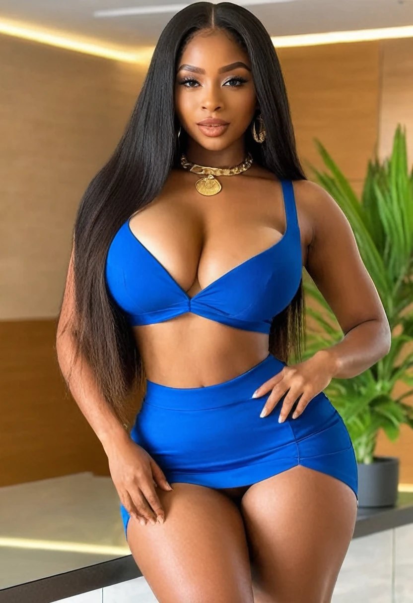 (best high quality:1.5), work of art, (8k), extremely detailed, (High details:1.4), Solo, ((HotLexi)), Angolan female with 24 years old, (crop top, pencil skirt), ((medium round breasts:1.25)), ((shaped-hourglass hot body)),