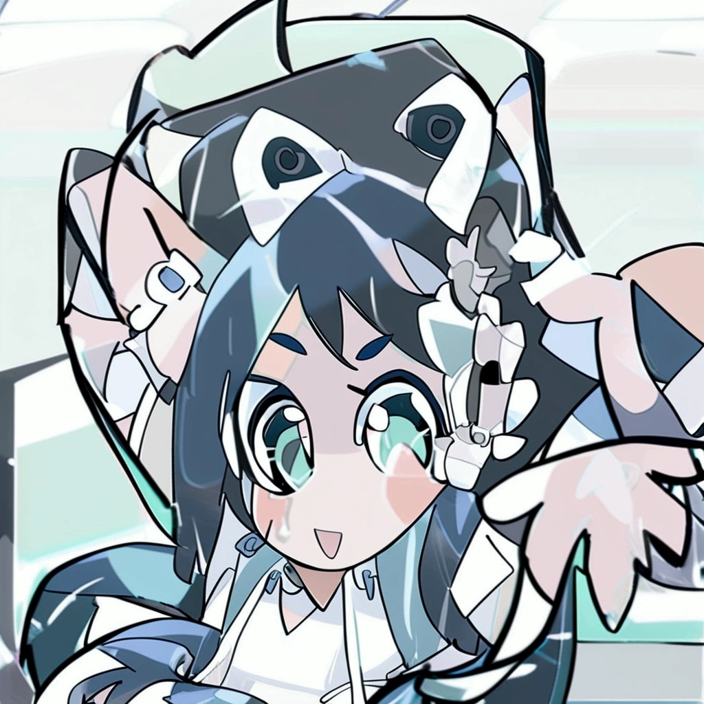 with white skin tone, eyes browns, short black hair, slanted eye, fairy clothes, glasses, a mole in the left eye
