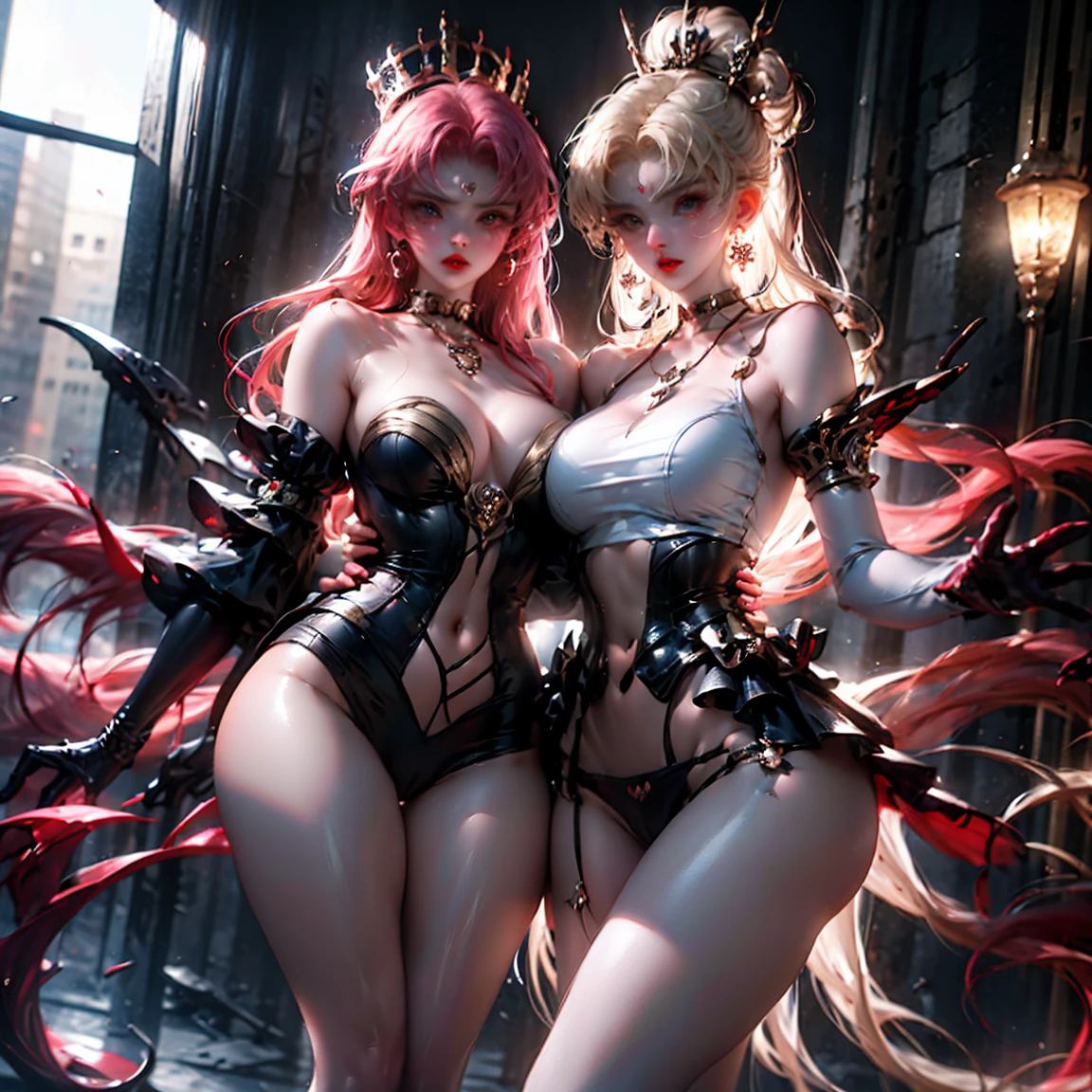 Ultra-clear,Super Resolution,Cute girl,Two girls close contact, 2 girls hugging,Two complete female bodies, Complete two female bodies, Female Love,Sexy, Off-shoulder, window, The rear window is backlit, (Rim Light), Deep understanding, lust, Very shy, ( Reflector lamp), Long legs and chest), Slim waist, Perfect body, Perfect hands, blond hair, purity, Jewelry, necklace, Earrings and Nipple Rings, crown, bookshelf, teapot, Magic Items,Mirror,snake,Tentacles,Cthulhu,Mucus,occultism,Low-light photography, Hip chuck, Glowing skin, Almost no clothes, 只穿Translucent clothing,Almost naked,Lopez, Pretty face, Sexual arousal, Sexual Expression, Hazy Beauty, Camel toe, Anatomically correct, 全身Female Love, Slender legs and waist,Big breasts and thin waist: 2,Sharp focus,The bones are straight,Correct body anatomy,Perfect anatomy,Bigger breasts,Big breasts are beautiful,Big Breasts,Especially huge,Sexual Positions,Translucent clothing,High slit,Sexy bulge,Thin legs,Thin ankles,Dramatic lighting,Vibrant details,Red Eyeshadow,make up,Full lips,Red lips, Super short hair: 2,chiffon,Tight waistband,chiffon手套,see through:2.0,blush,淡粉色Camel toe,Sex slave,Lewd,bursting massive breasts: 2, Sex addict,flush,Less clothing area,Triangle,Expressing intense sexual pleasure,Sweating,Multicolored Glass