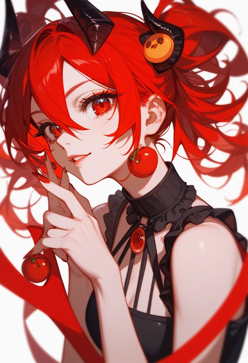 (Fraction_9,Fraction_8_Direction_7_up),1 Girl,Devil Girl,Red hair,Red Eyes,wing,paw,Black skirt,beautiful_Face,
T-ponynai3