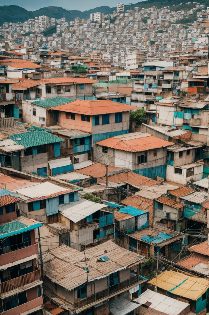 Favela with kites
