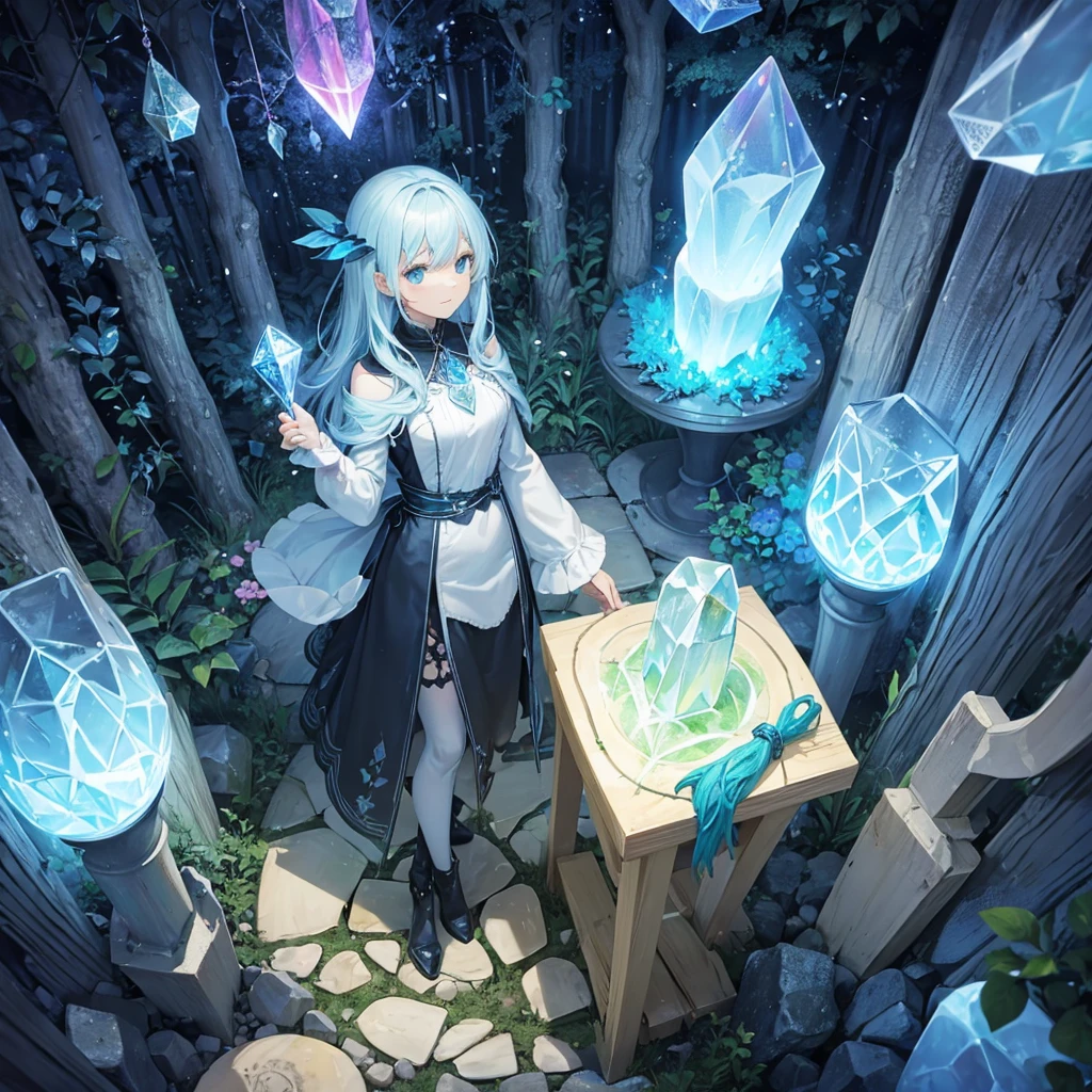 witch(garden My own sculpture(crystal hologram)Carving)