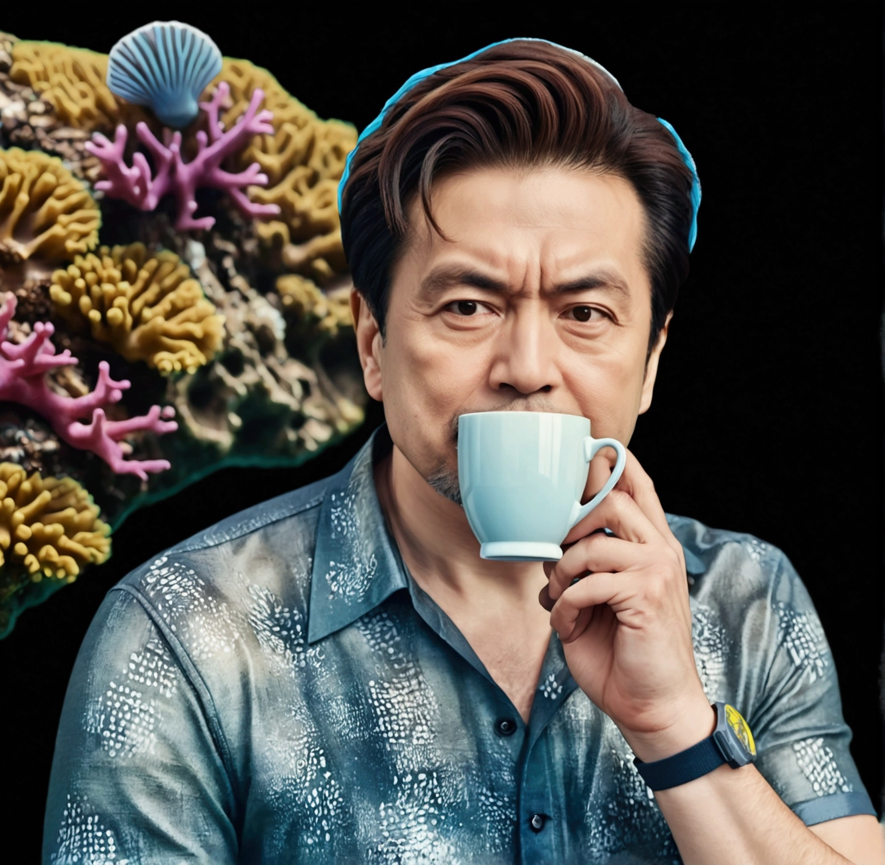 a professional diver exploring underwater, wearing a diving suit and carrying diving equipment, surrounded by colorful coral and marine life
Stable Diffusion: (best quality,4k,8k,highres,masterpiece:1.2),ultra-detailed,(realistic,photorealistic,photo-realistic:1.37),underwater photography,stunning marine,professional diver,diving suit,diving gear,colorful coral,marine life,vivid colors,underwater exploration,clear water,marine environment,aquatic adventure