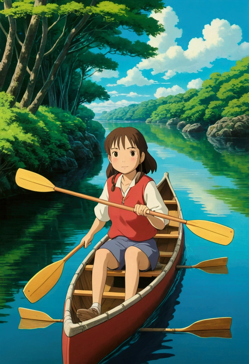 Ghibli　Canoe ride　girl
