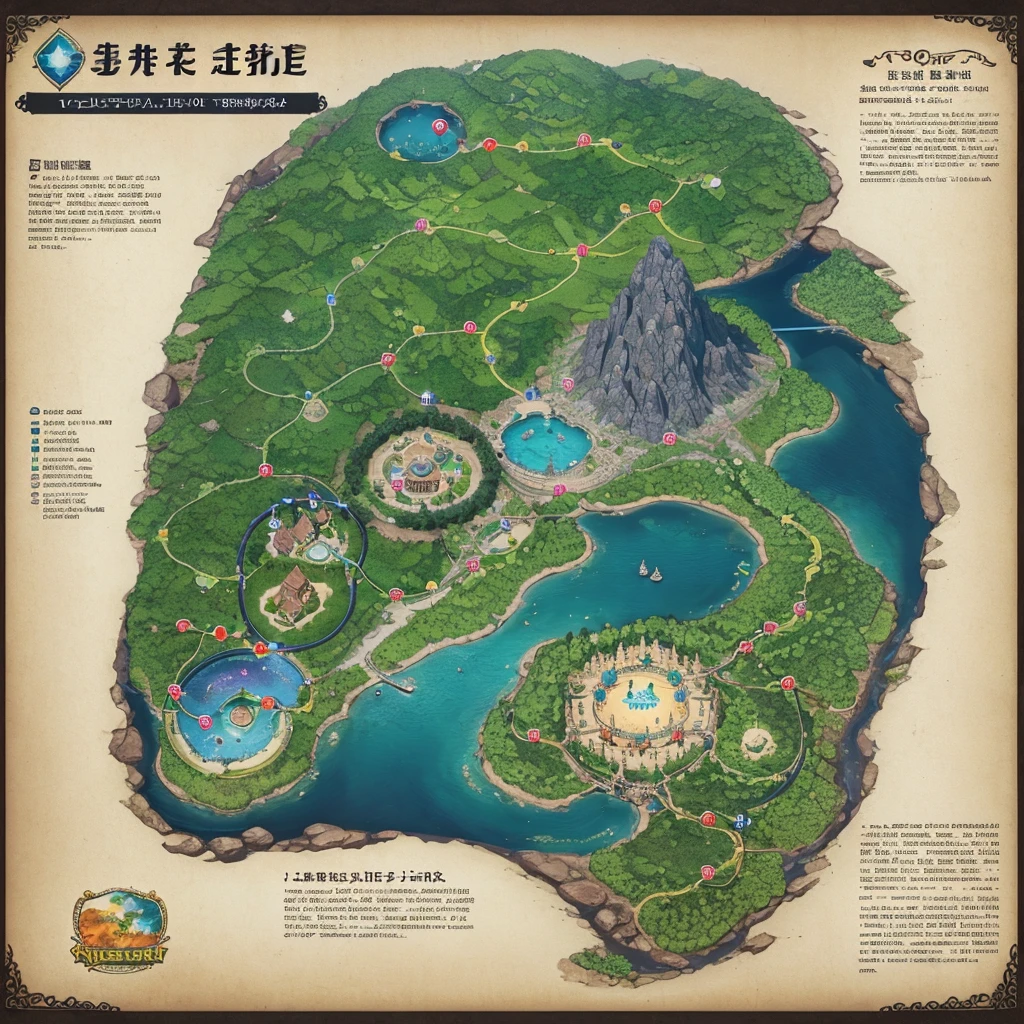 Quest Map (a board game) in which 7 stations - 7 Days: 1 Day Lake of purification
Day 2 Forest goals
Day 3 Energy Garden
Day 4 Mountain of visualizations
Day 5 Valley of Gratitude
Day 6 Cave of Insights
Day 7 Tree of Life