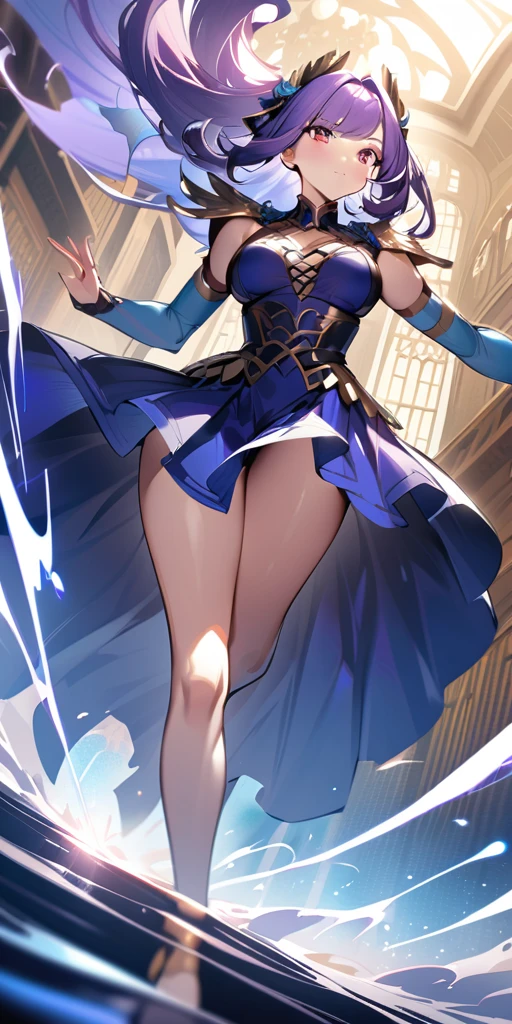((Highest quality、masterpiece、anime style、best quality、high resolution、8k、detailed、ultra-detailed:1.3))、Long legs、Sharp focus:1.2, Beautiful woman with perfect figure:1.4、(Smiling:1.2), double eyelid、30-year-old female、Sexy pose、((((Close your mouth、One Woman、メイド:1.5)))),The background is a different world、movement,dynamism、ファイティングポーズ