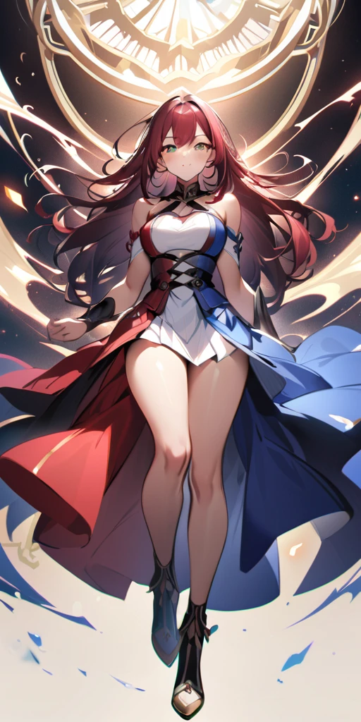 ((Highest quality、masterpiece、anime style、best quality、high resolution、8k、detailed、ultra-detailed:1.3))、Long legs、Sharp focus:1.2, Beautiful woman with perfect figure:1.4、(Smiling:1.2), double eyelid、30-year-old female、Sexy pose、((((Close your mouth、One Woman、メイド:1.5)))),The background is a different world、movement,dynamism、ファイティングポーズ