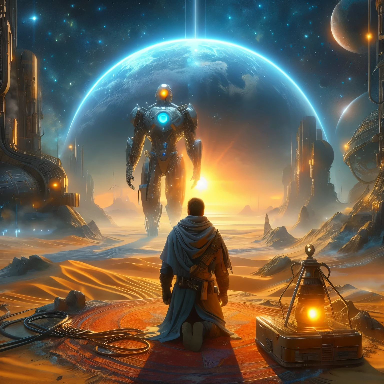 The agis manThe agis man and the world of space adventure, photo realism, 8k resolution,