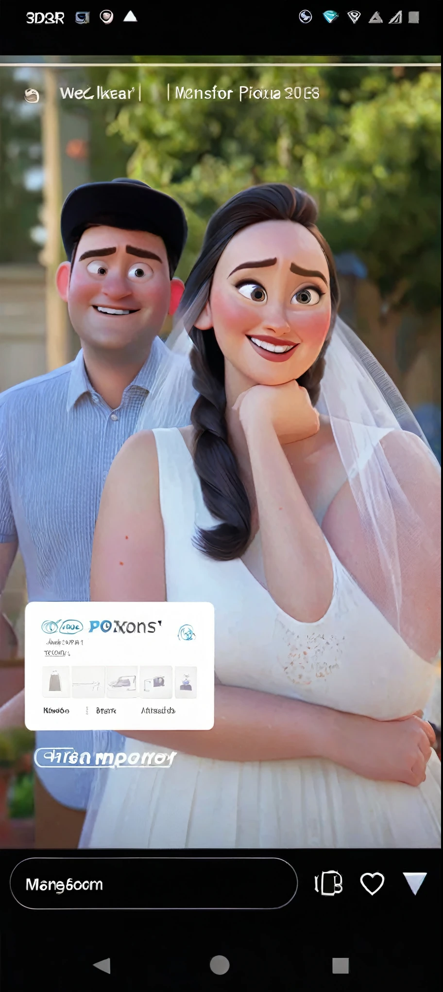 Transform this photo into Pixar animation style