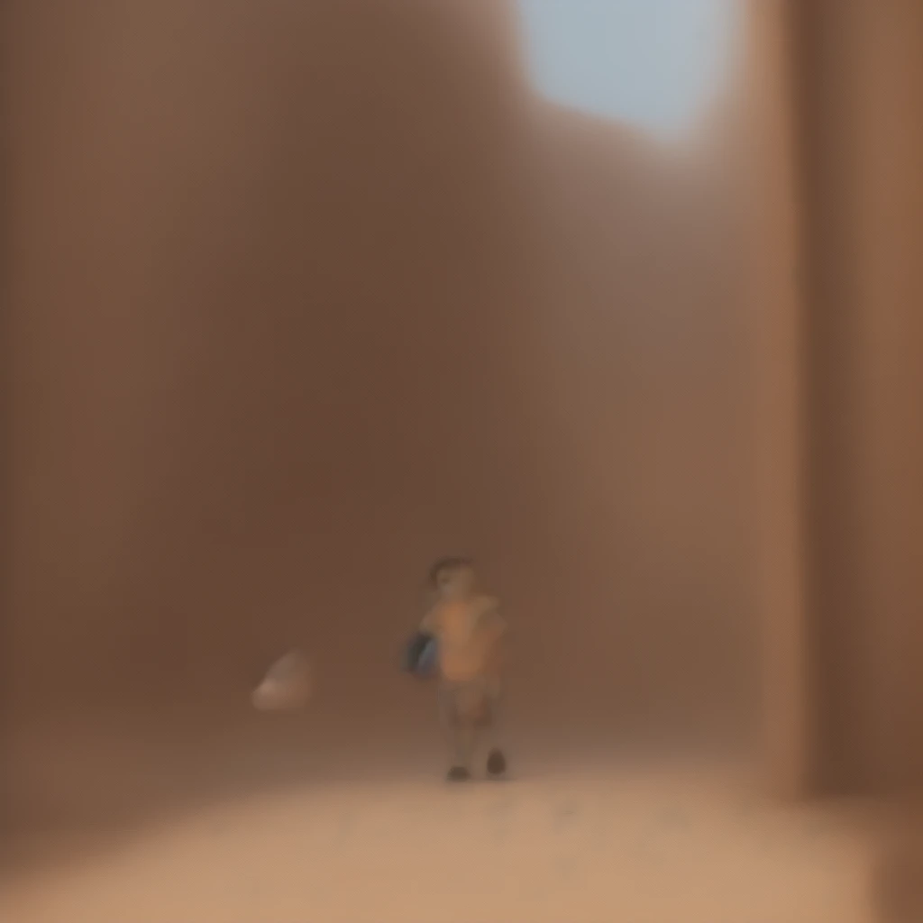 Boy running through the favela