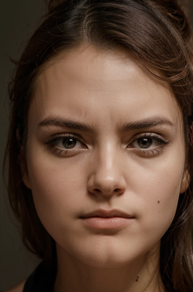 Choose an image of a person with a serious, focused expression, that conveys confidence and dominance. The person may be looking directly at the camera to create a sense of connection and authority.
