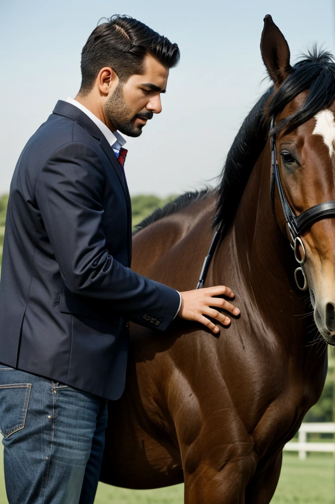 A man having sex with a horse
