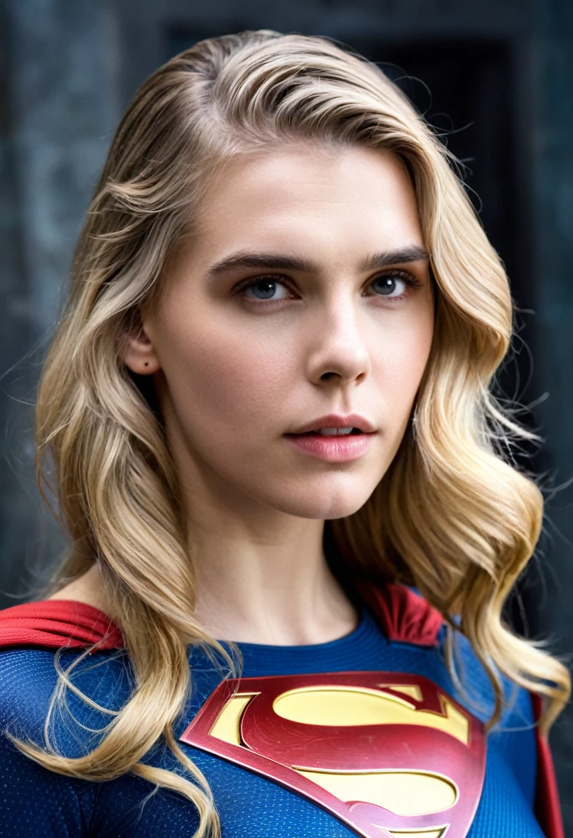 (((Extreme close-up of a beautiful woman with part of her head shaved))) Gaia Weiss under the mantle of the Kryptonian Kara Zor-The alias Supergirl(((With part of his head completely shaved))), long blonde hair))))(((Front Images))),(((Splash color images))),((((With part of his head shaved)))),(((Gaia Weiss under the mantle of the Kryptonian Kara Zor-The alias Supergirl))),(((Traje Man Of Steel Movie))),(((long blonde hair))),(((Traje Man Of Steel Movie))),(((Front Images))),(((With part of his head shaved)))
