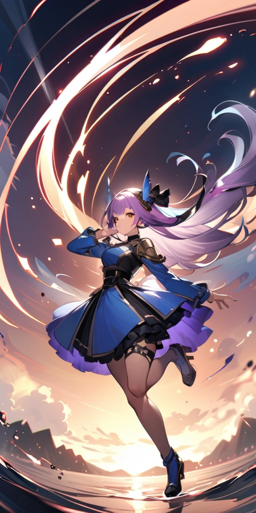 ((Highest quality、masterpiece、anime style、best quality、high resolution、8k、detailed、ultra-detailed:1.3))、Long legs、Sharp focus:1.2, Beautiful woman with perfect figure:1.4、(Smiling:1.2), double eyelid、30-year-old female、Sexy pose、((((Close your mouth、One Woman、メイド服:1.5)))),The background is a different world、movement,dynamism、ファイティングポーズ
