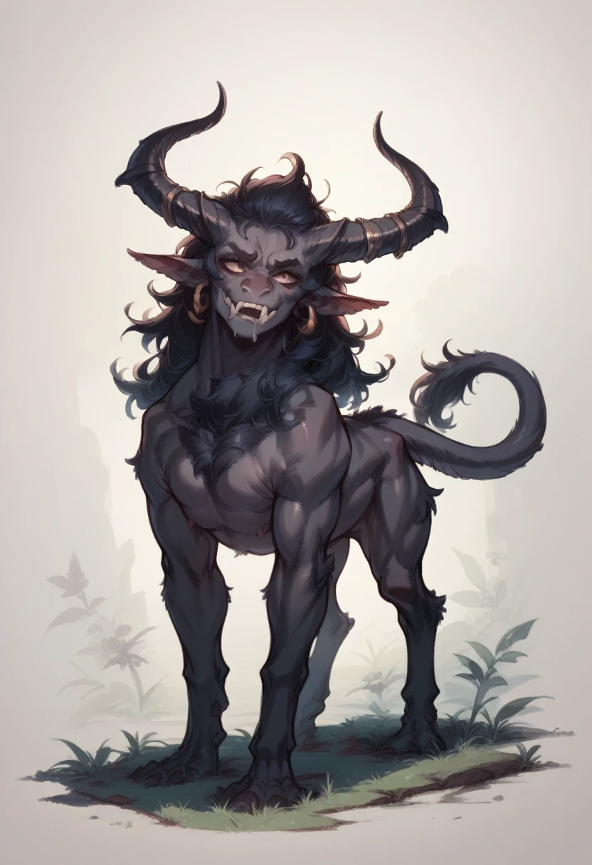 Behemoth black quadrupedal monster 