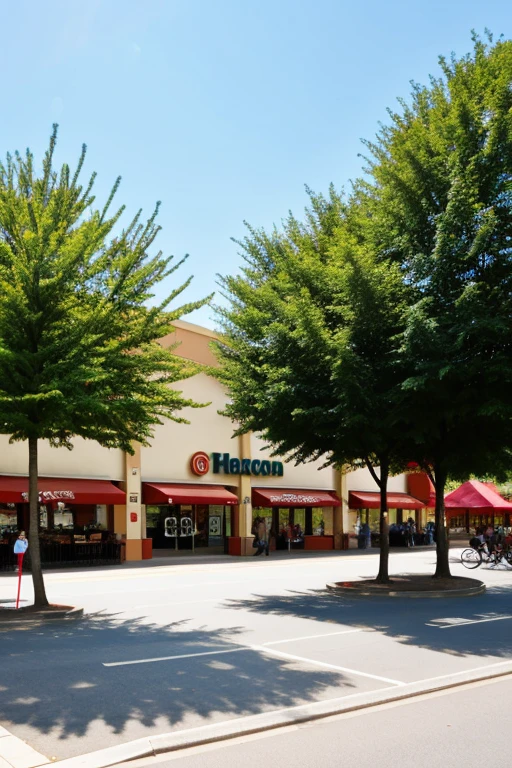 A shopping center 