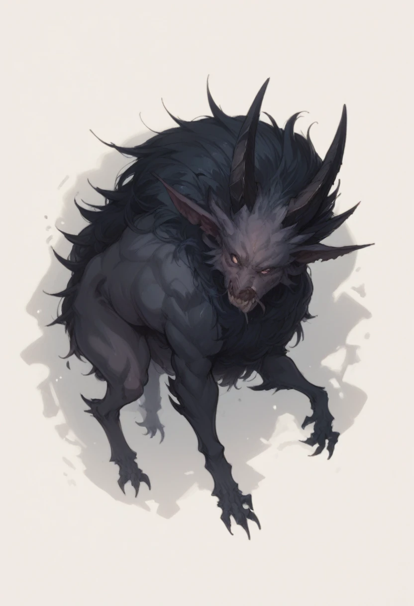 Behemoth black quadrupedal monster 