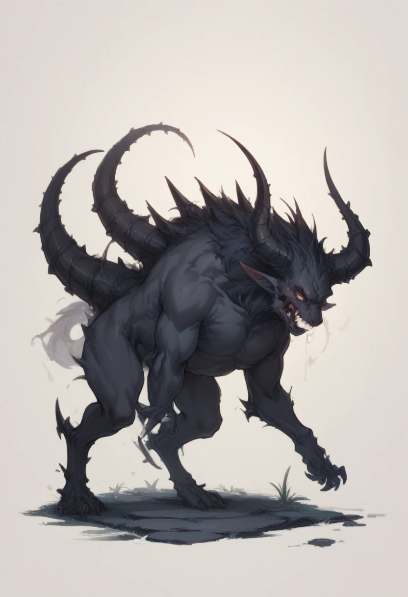 Behemoth black quadrupedal monster 