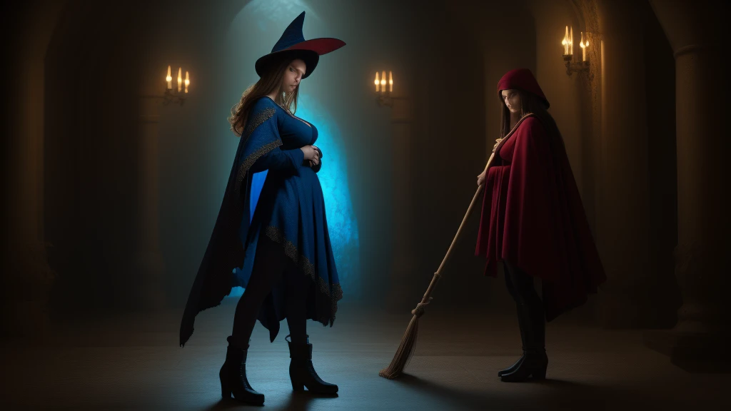 (((ultra realistic))) Photo, masterpiece, top quality, (pale skin), (Ultra detailed face and eyes:1.3),, illustration, 1girl, solo, fantasy, flying, broom, night sky, outdoors, magic, spells, moon, stars, clouds, wind, hair, cape, hat, boots, broomstick, glowing, mysterious, enchanting, whimsical, playful, adventurous, , wonder, imagination, determination, skill, speed, movement, energy, realism, naturalistic, figurative, representational, beauty, fantasy culture, mythology, fairy tales, folklore, legends, witches, wizards, magical creatures, fantasy worlds, composition, scale, foreground, middle ground, background, perspective, light, color, texture, detail, beauty, wonder.(Natural breasts). ((Posing)), photoshoot, (Soft Lighting), (The play of light and shadows), depth of field, bokeh, (special attention to skin detail: 1.2), Detailed leather texture, detailed skin pores. (Erotic atmosphere of the frame. Color range - blue, red, White tones), UDR, ((Film grain))