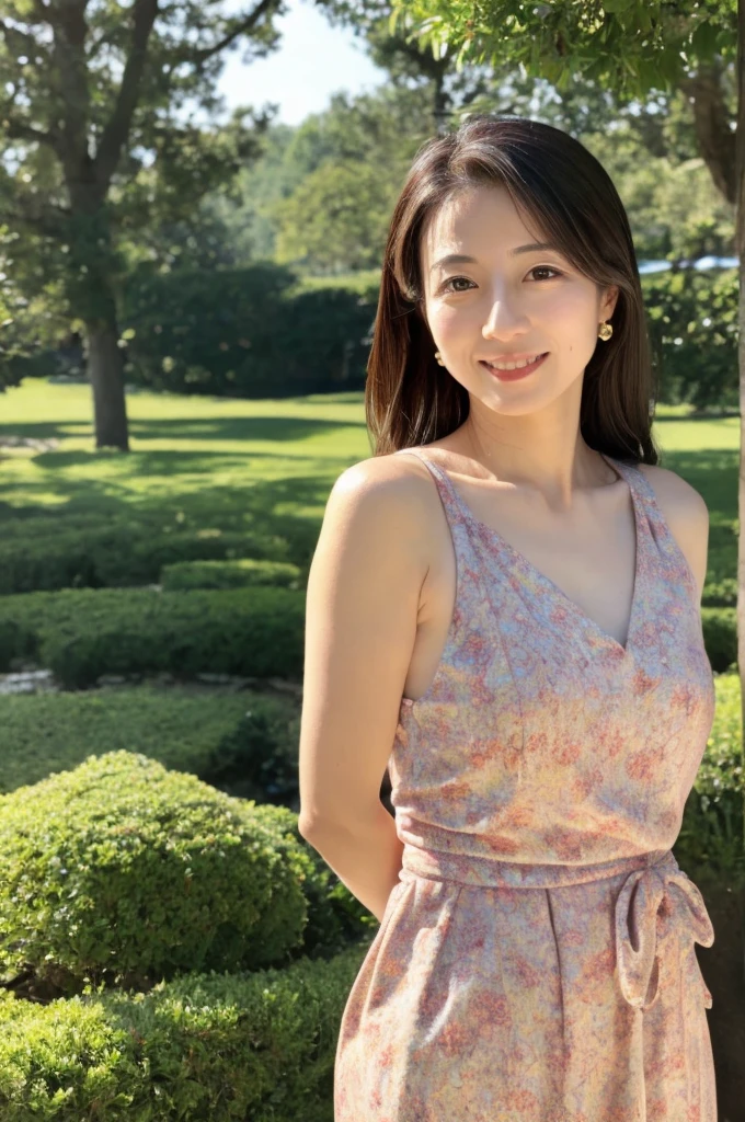 ((Highest quality)), ((masterpiece)), (detailed),Perfect Face,Japanese,landscape,Mature Woman,Upper Body