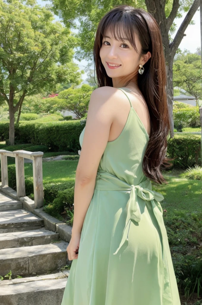 ((Highest quality)), ((masterpiece)), (detailed),Perfect Face,Japanese,landscape,Mature Woman,Upper Body
