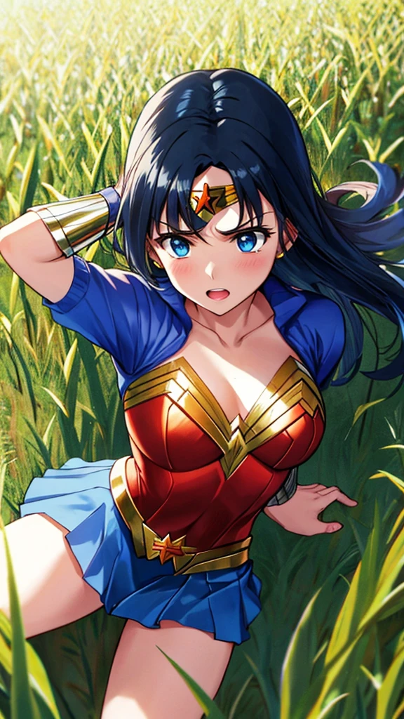 Wonder Woman solos Hulk in the cornfield