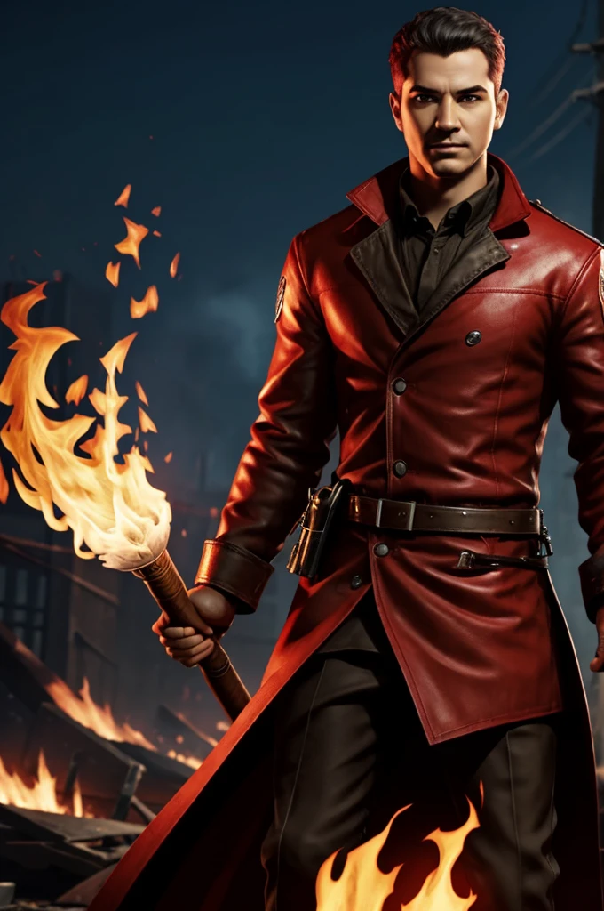 Red fre fire criminal with a name under him "wooxsii"
