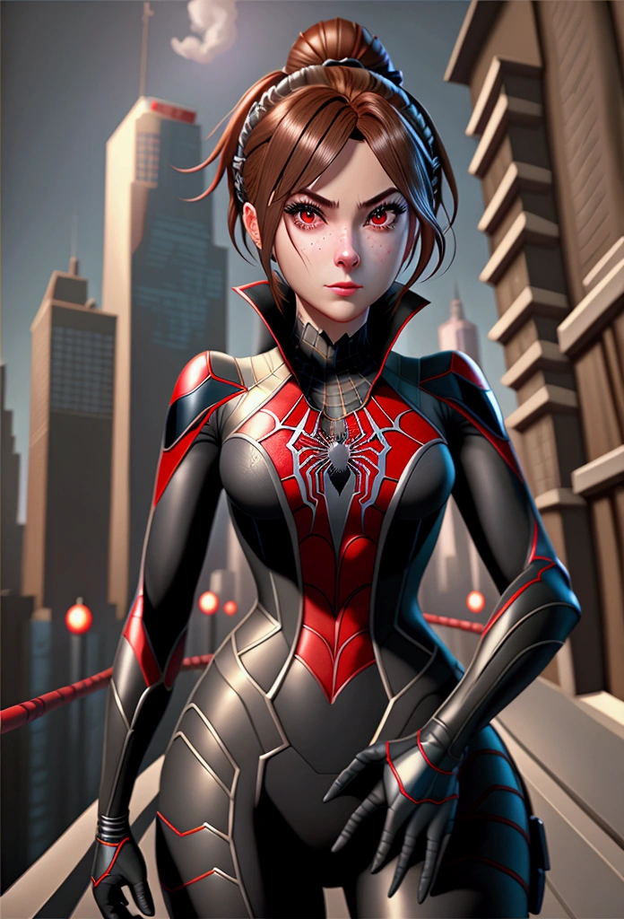 Female Spider-Man - Spider-Man and Spider-Man in the Dark City, Spider-Verseアートスタイル, into the Spider-Verse, Spider-Verse, Spider-Verse, Futuristic style spiderman, A Thousand Morals!!!, 3840×2160, 3840x2160, A Thousand Morals, High Quality 4K Wallpaper, Rendered with sfm, Highly detailed rendering