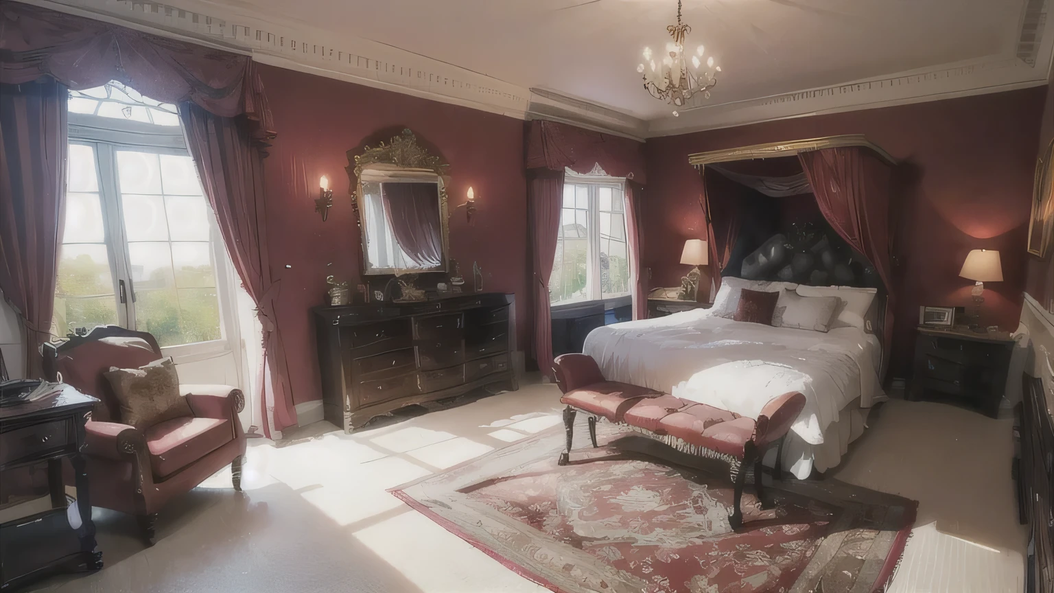 large manor bedroom.