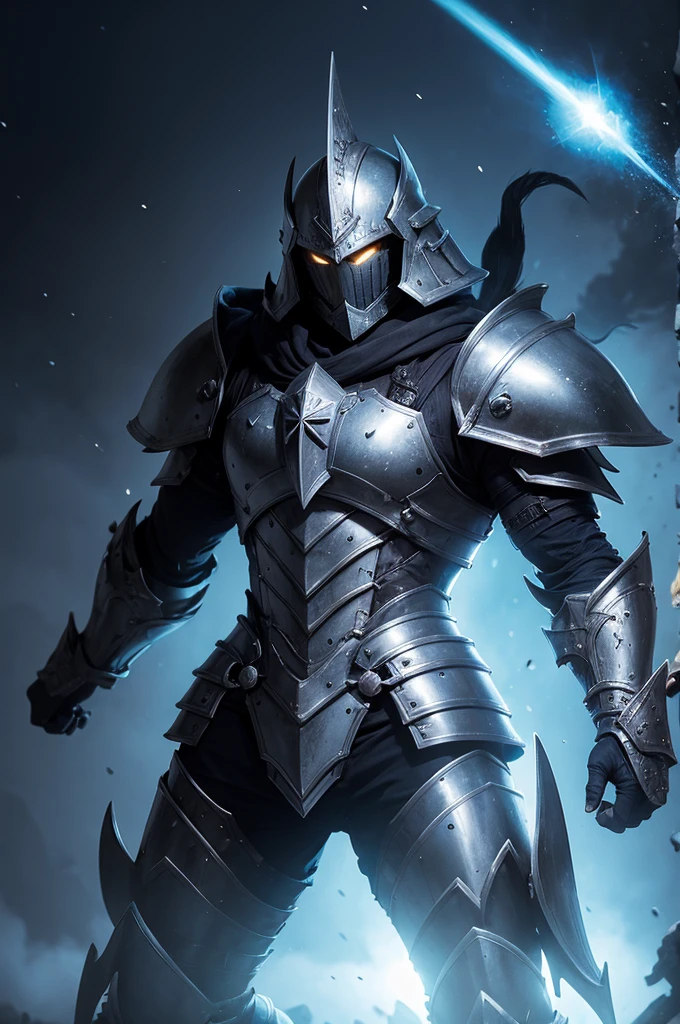  Monster celestial warrior with full armor and helmet, with immortal power, Super strength, murderous and stealthy
