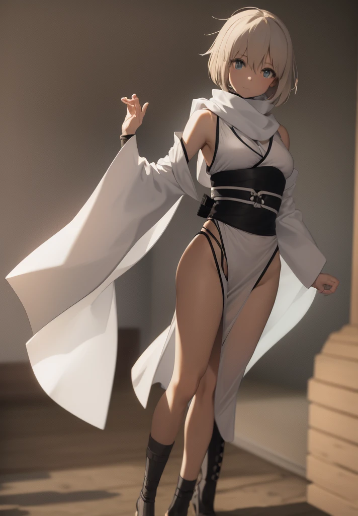 Sylphy: Mushoku Tensei, white vata, White hair, eleven, Red eyes, slim, (+18) sexy hentai, HD. Masterpiece