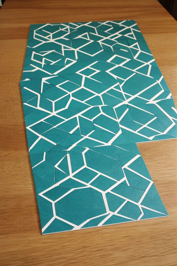 Create a 5cm tessellation of geometric figures