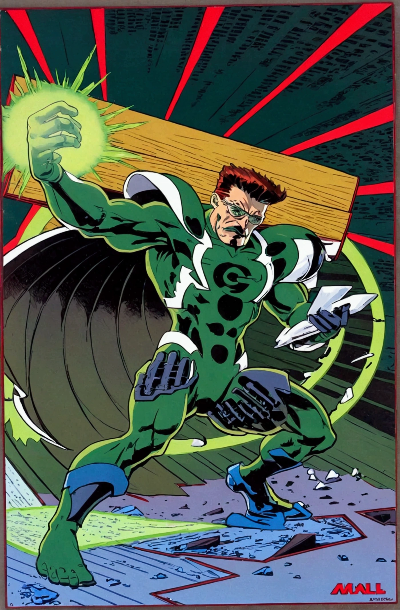 green aura, debris, hall Jordan, parallax