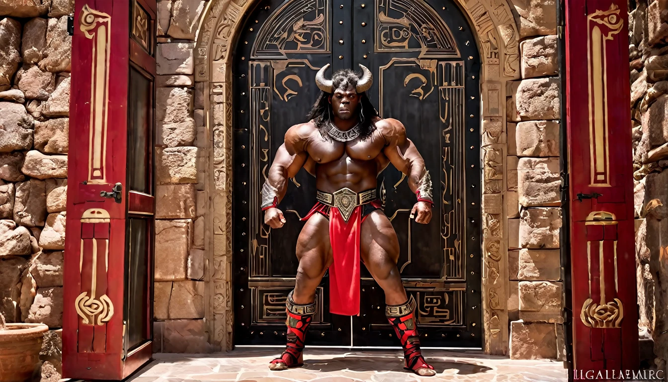 full body hanuman,god hanuman,lord hanuman in hand mace,hindu god,attractive wiener god,cyborg hindu godbody,indian god,devinart,angry expression,