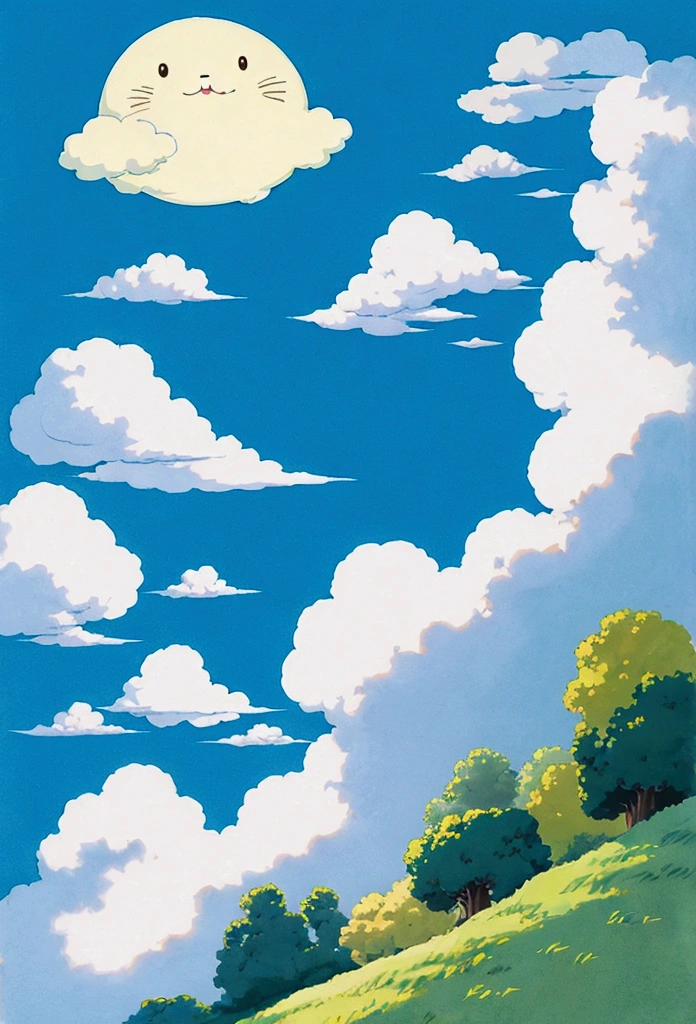 Ghibli　Cat-shaped cumulonimbus cloud